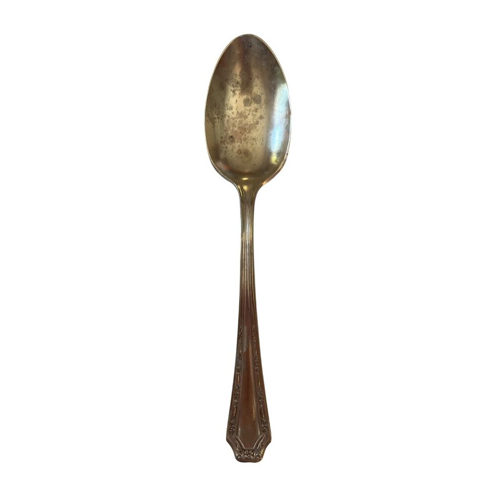 Vintage Fairfield Silverplate Teaspoon Floral Handle Design 6 Inches Long B149